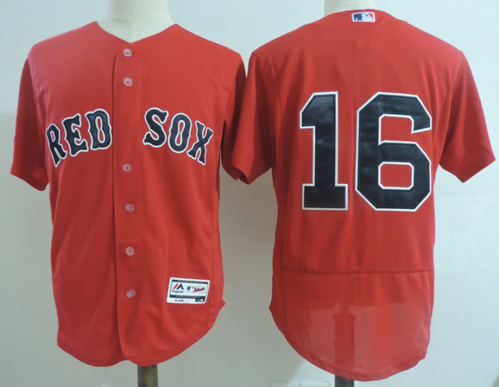 Men Boston Red Sox #16 Andrew Benintendi Red Elite MLB Jerseys->boston red sox->MLB Jersey